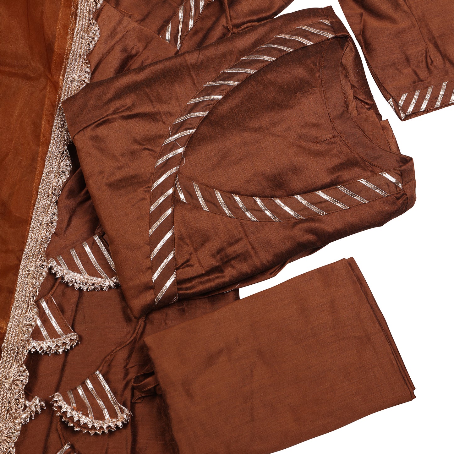 Kavya Mocha Angrakha Suit Set