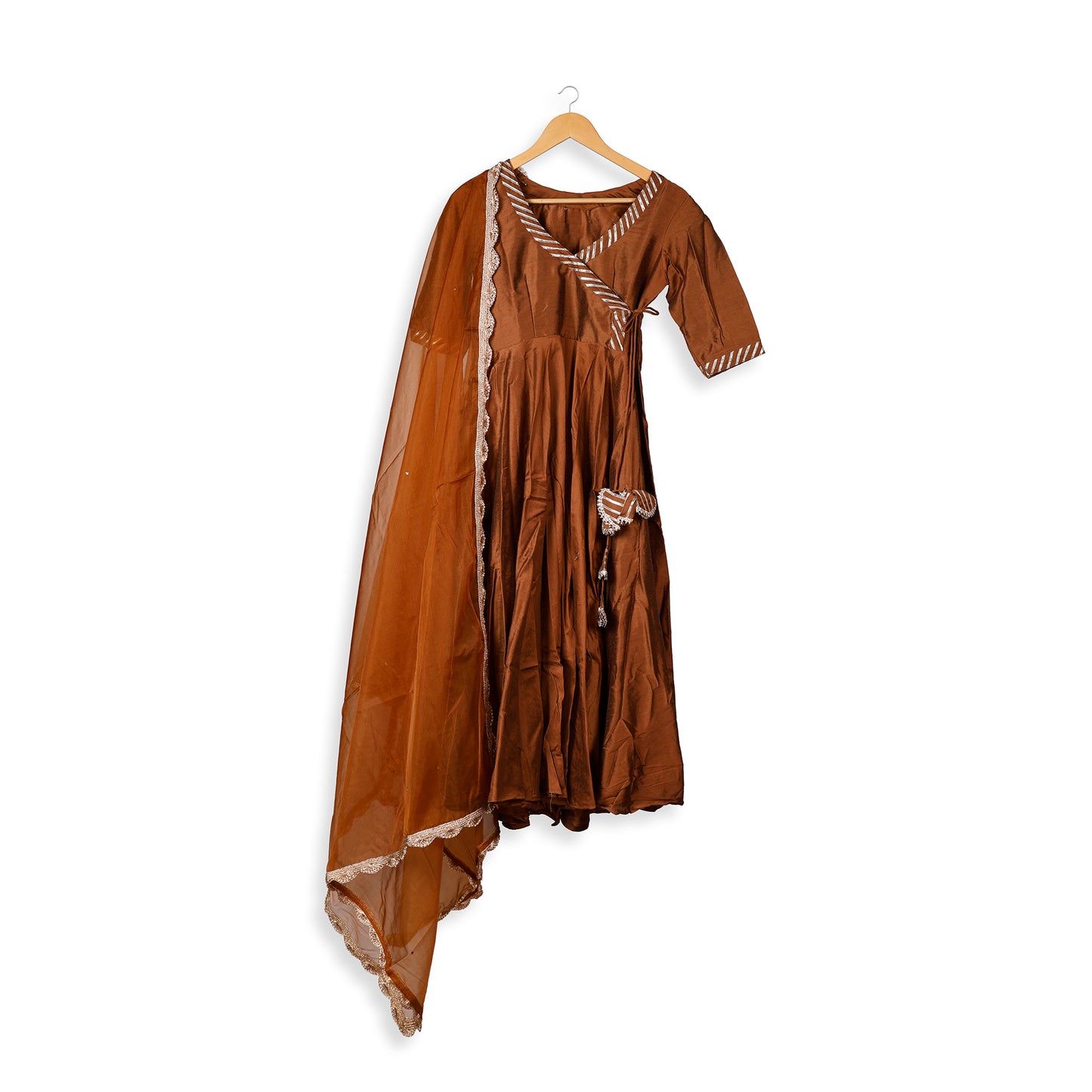 Kavya Mocha Angrakha Suit Set