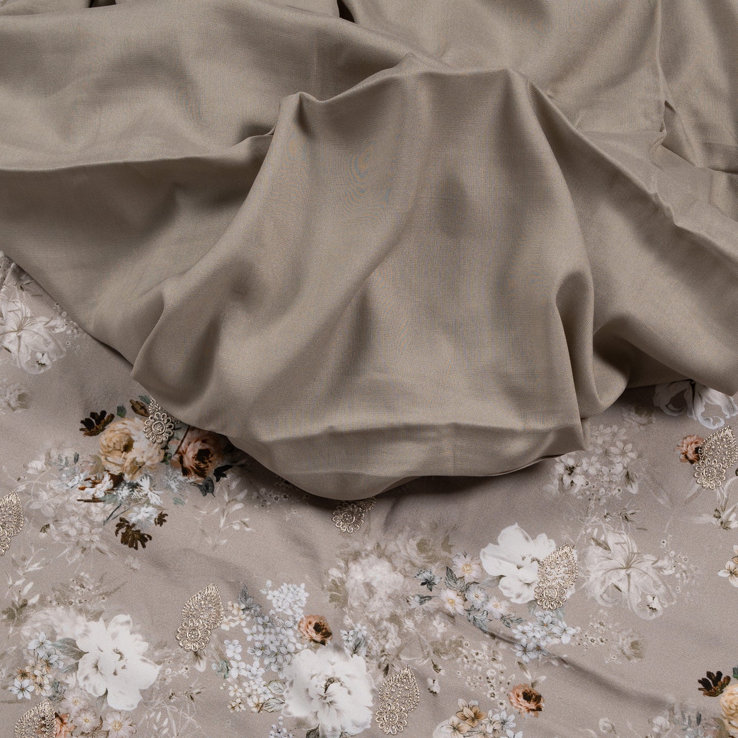Elegant Floral Printed Designer Fabric Set