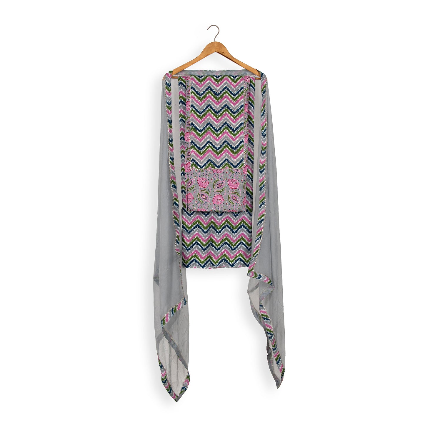 Chic Multi-Patterned Designer Fabric Set