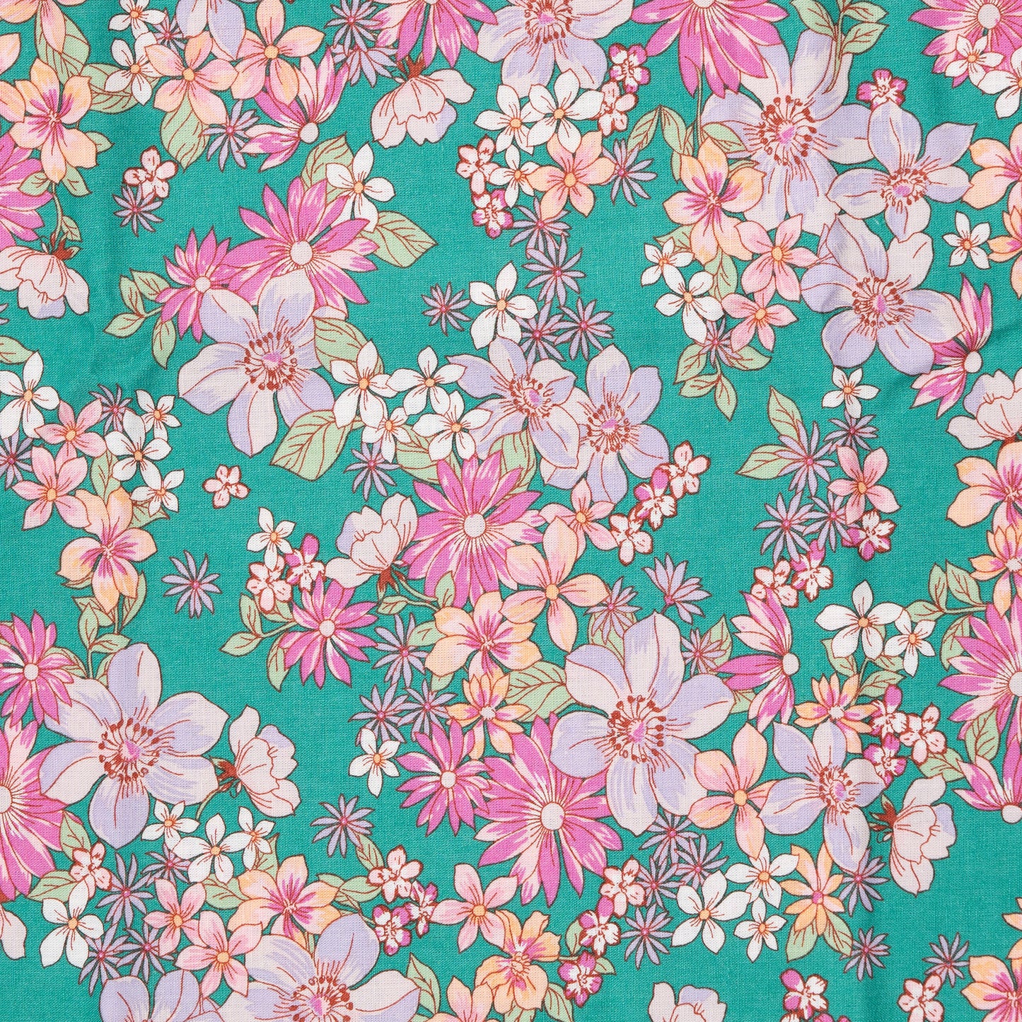 Lush Floral Printed Designer Fabric for Custom Outfits