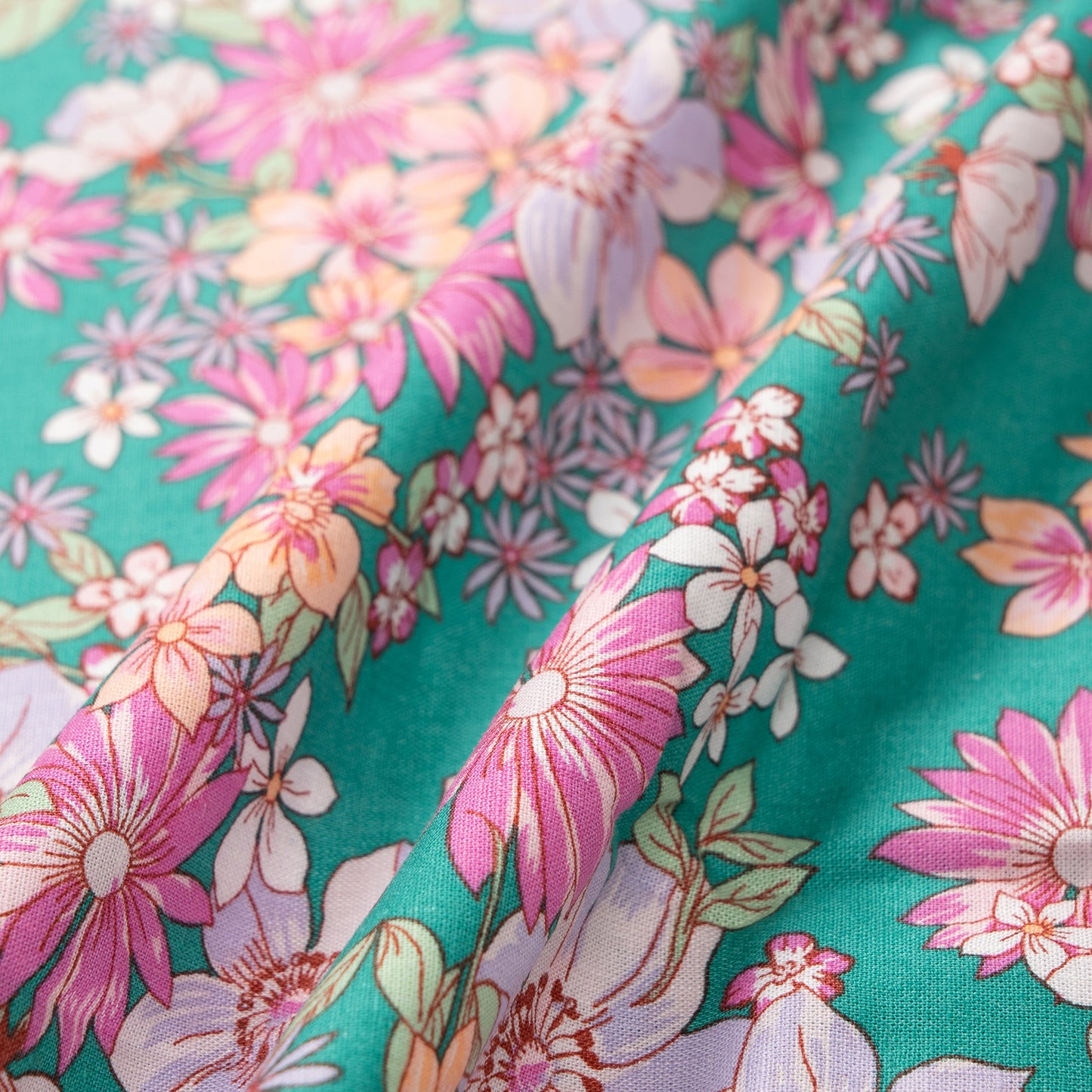 Lush Floral Printed Designer Fabric for Custom Outfits