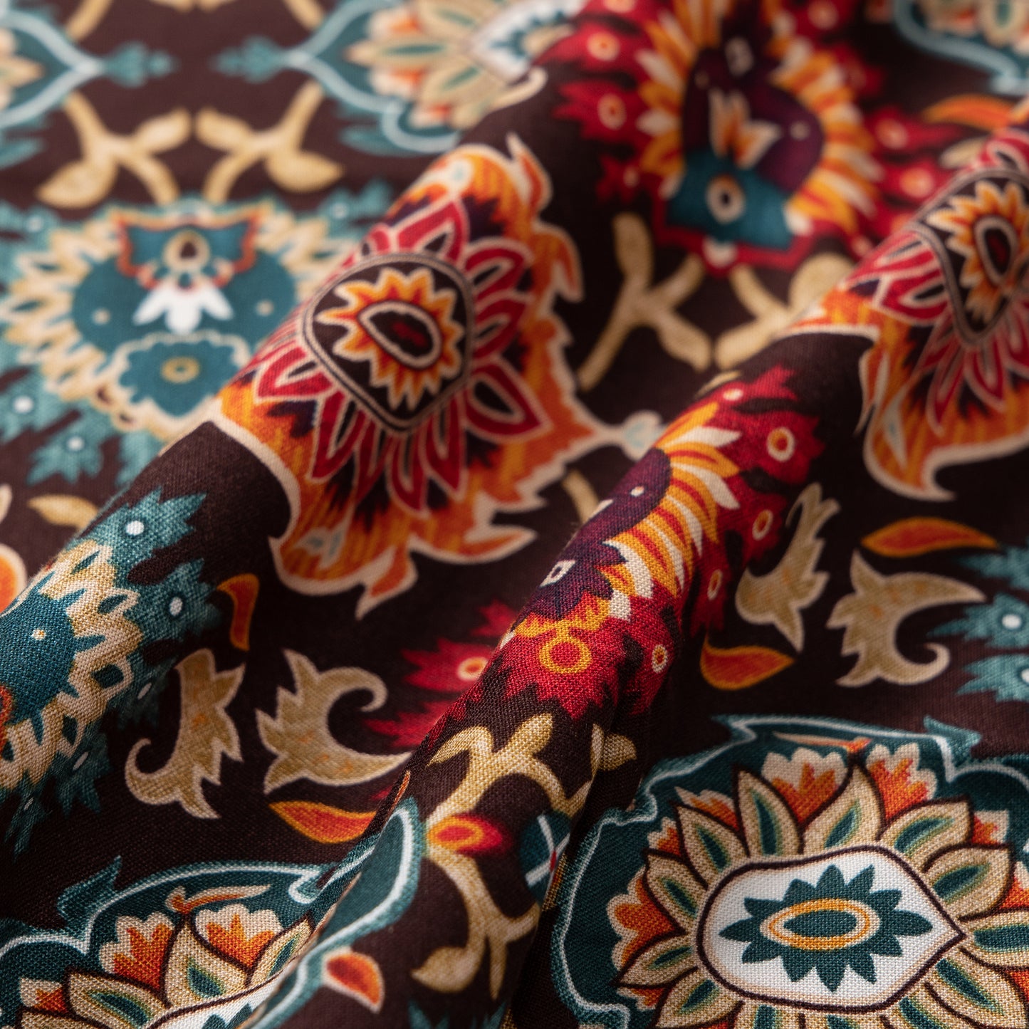 Vibrant Geometric Patterned Unstitched Fabric for Custom Outfits