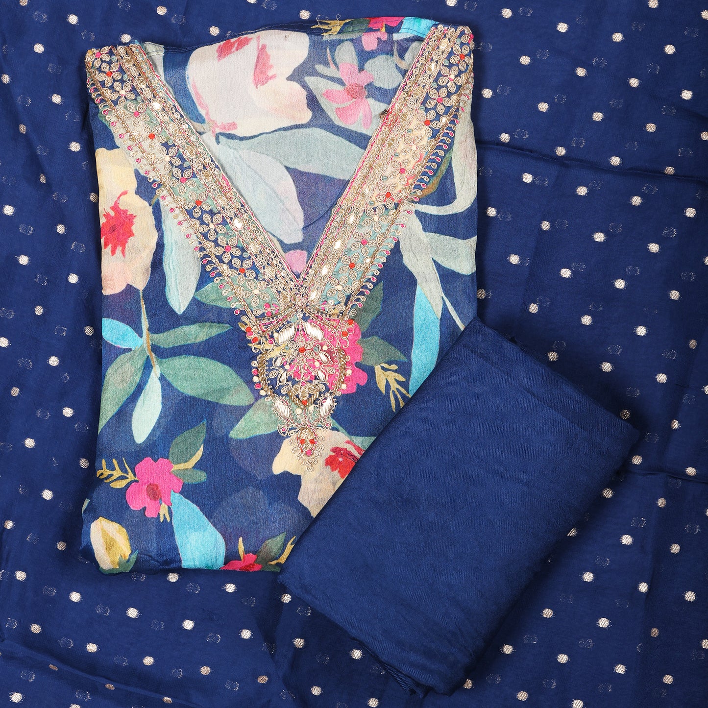 Neel Kamal Floral Embroidered Suit Set