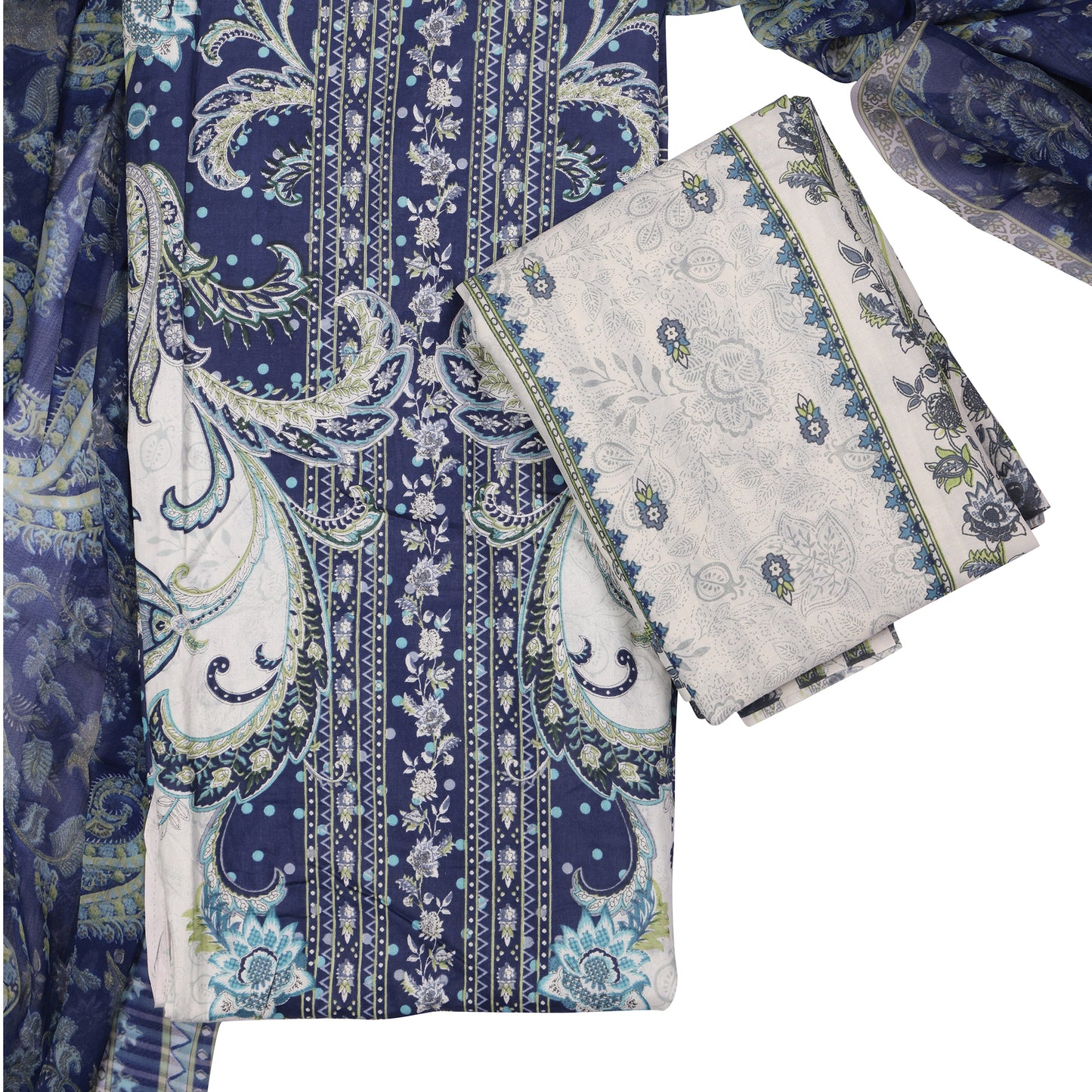 Aarohi Midnight Bloom Printed Cotton Suit Set