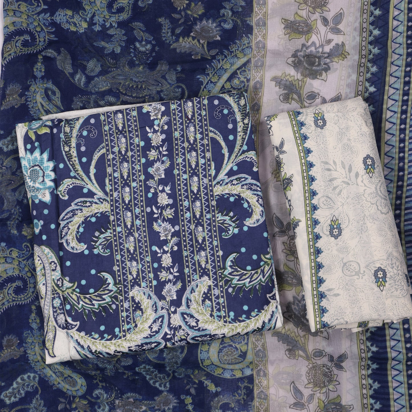Aarohi Midnight Bloom Printed Cotton Suit Set