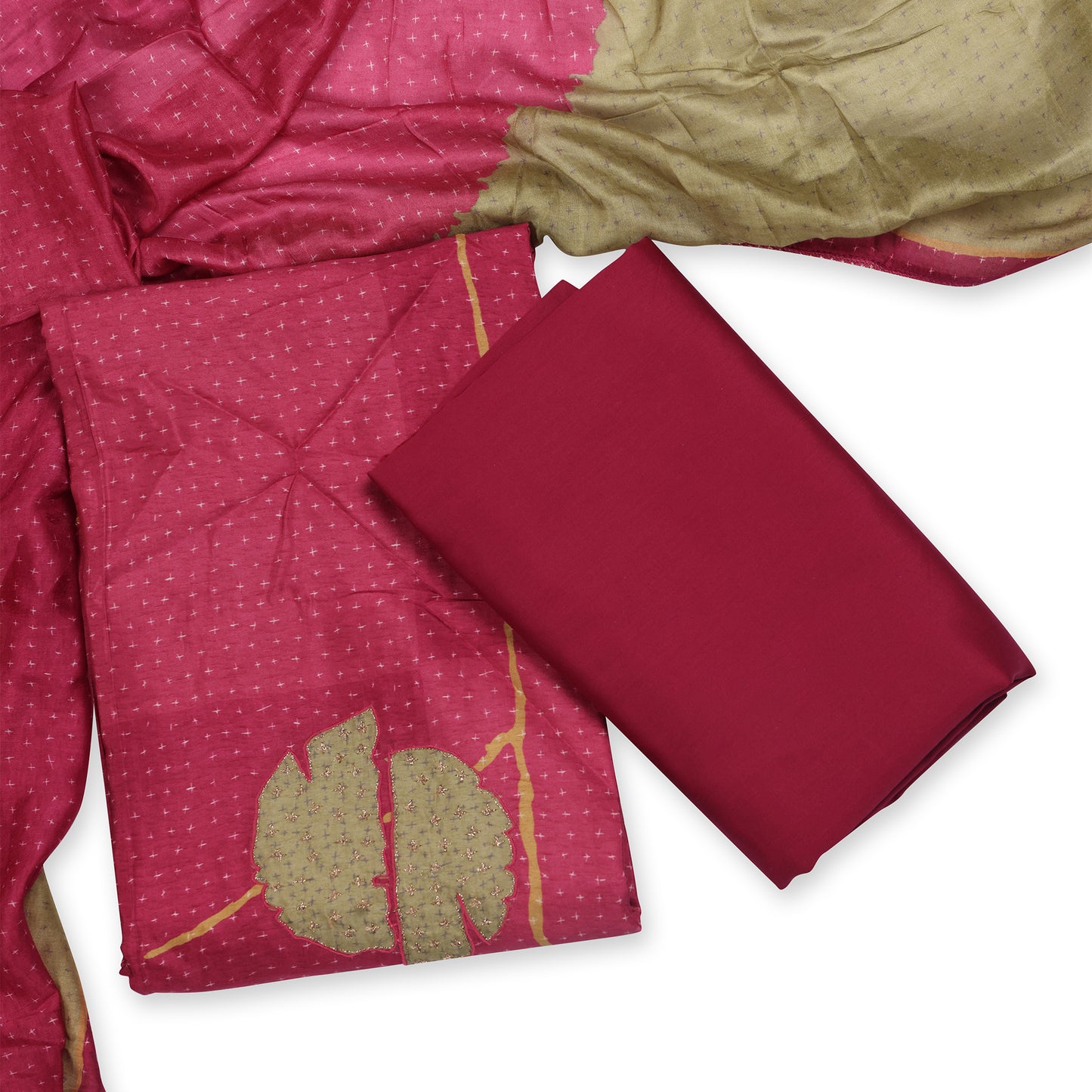 Gulbahar Maroon & Olive Suit Set