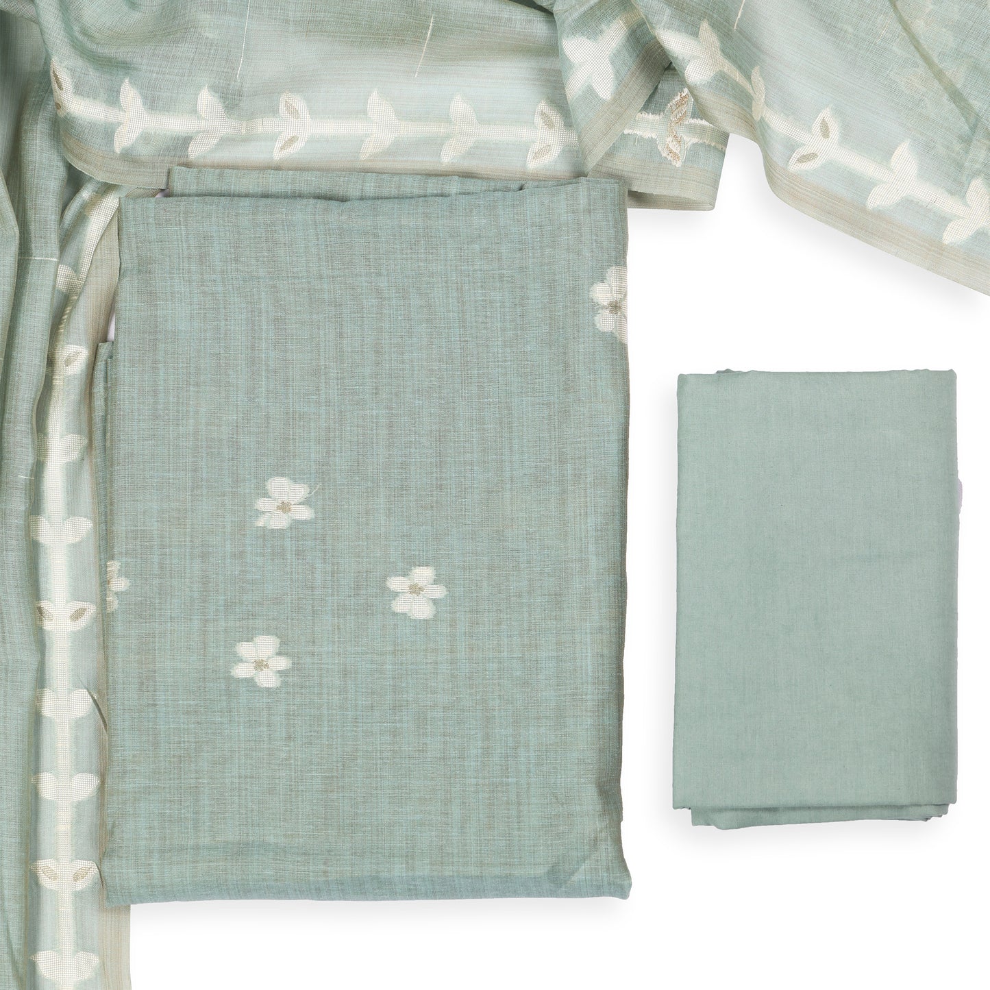 Pastel Serenity Handwoven Suit Set