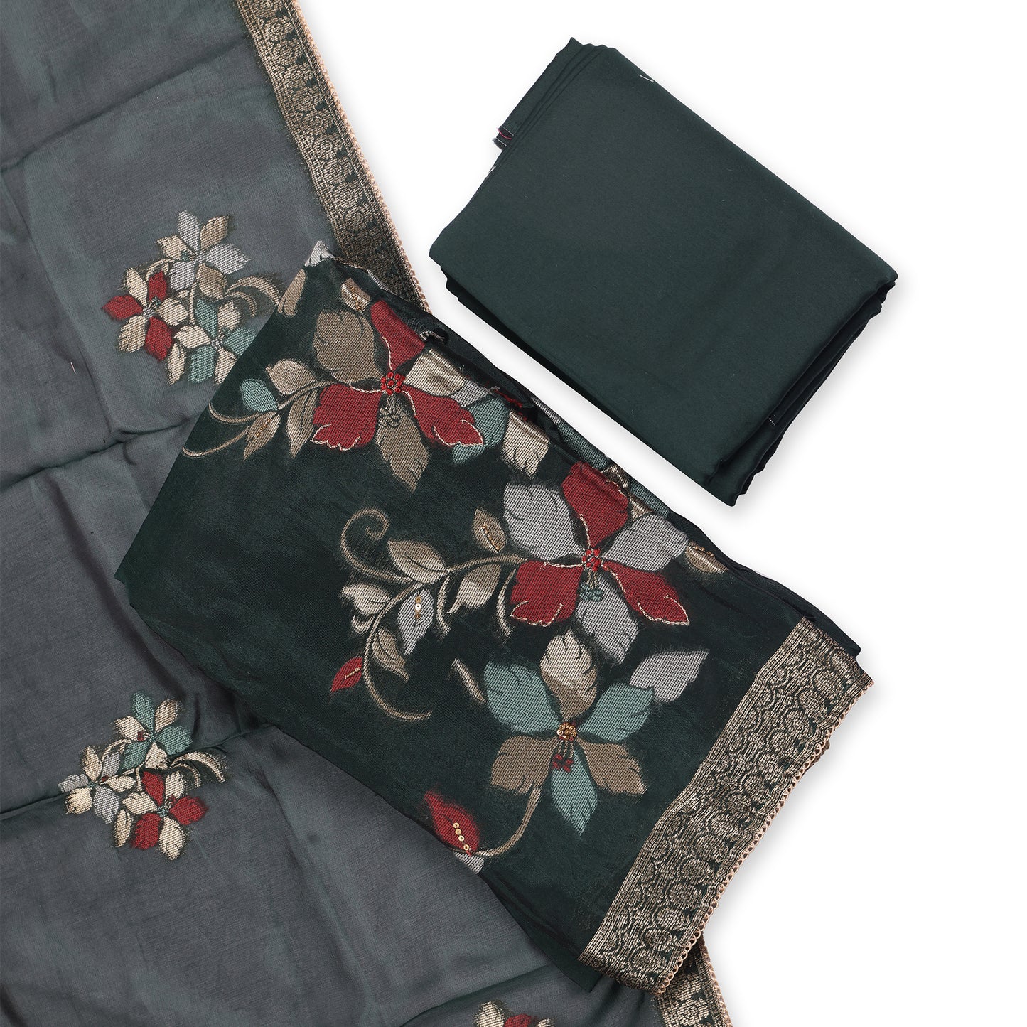 Mystique Garden Unstitched Suit Set