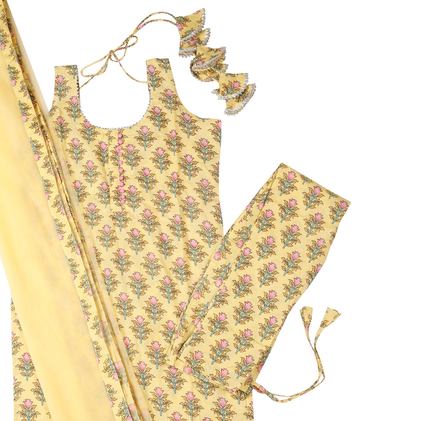 Amaltas Sunshine Sleeveless Suit Set