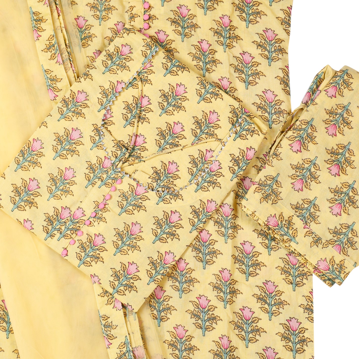 Amaltas Sunshine Sleeveless Suit Set