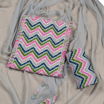 Chic Multi-Patterned Designer Fabric Set