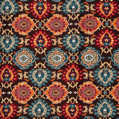 Vibrant Geometric Patterned Unstitched Fabric for Custom Outfits