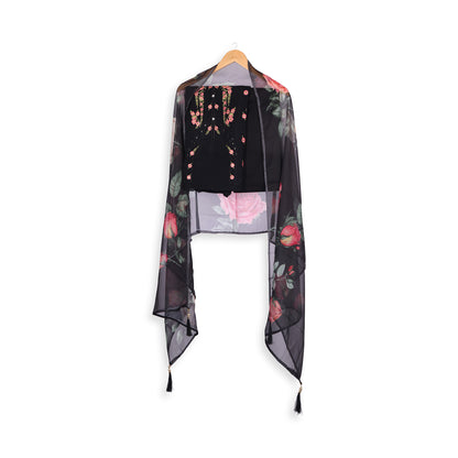 Aarohi Midnight Bloom Cotton Suit Set