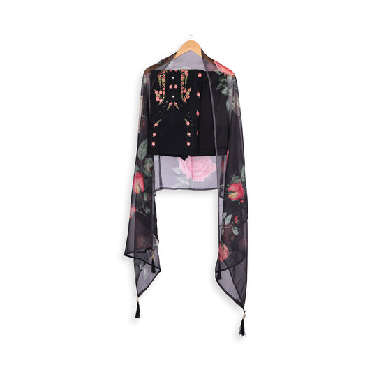Aarohi Midnight Bloom Cotton Suit Set