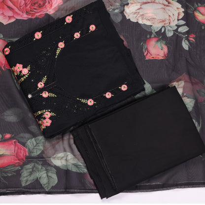 Aarohi Midnight Bloom Cotton Suit Set