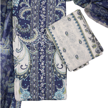 Aarohi Midnight Bloom Printed Cotton Suit Set