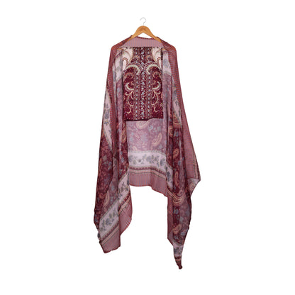 Aarohi Maroon Royale Printed Cotton Suit Set