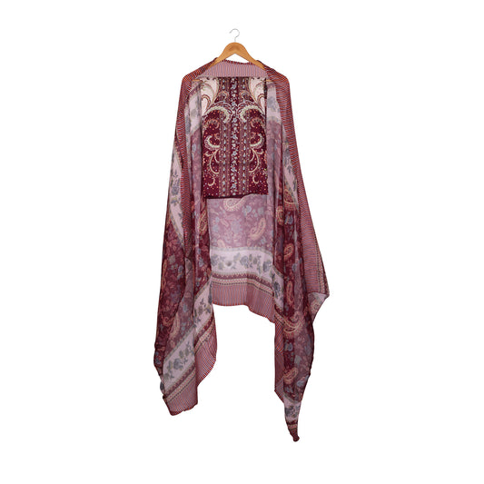 Aarohi Maroon Royale Printed Cotton Suit Set