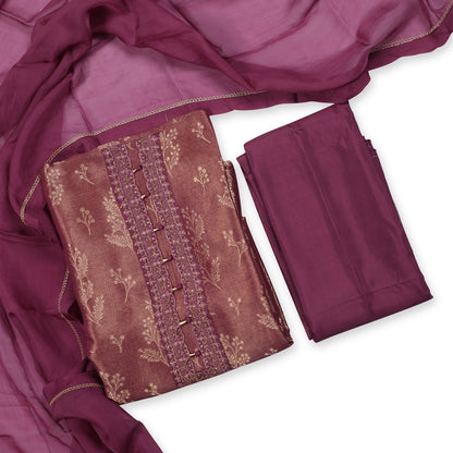 Regal Plum Embroidered Suit Set