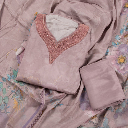 Blush Bloom Beauty – Printed Chiffon Dress Material