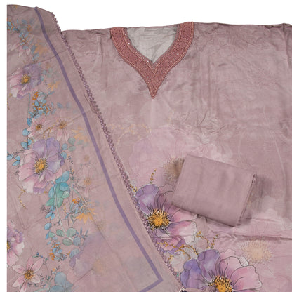 Blush Bloom Beauty – Printed Chiffon Dress Material