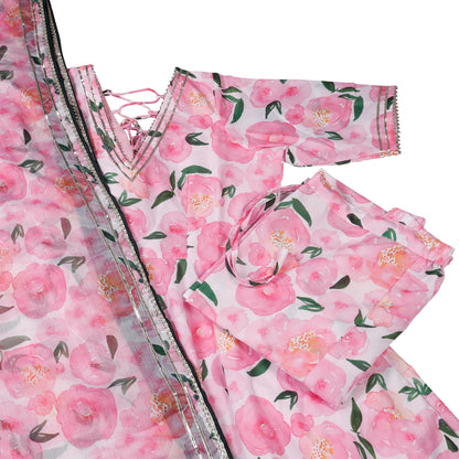 Petal Blush Anarkali Suit Set with Matching Dupatta