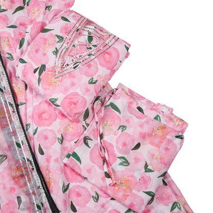 Petal Blush Anarkali Suit Set with Matching Dupatta